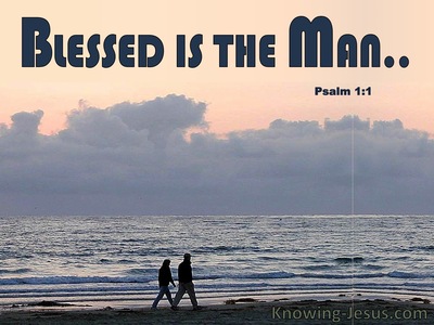 Psalm 1:1 Blessed Is The Man (gray)